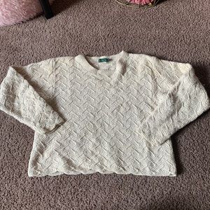 Vintage 90s J. Crew Silk Wool Blend Sweater Small